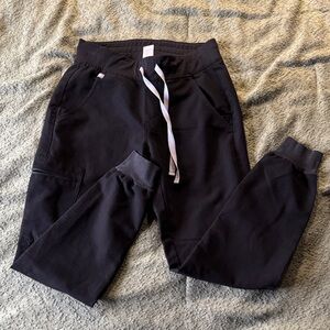 Black XS HW Figs Zamora Jogger Scrub Pants